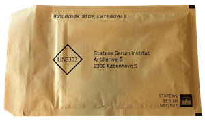 SSI boblekuvert til forsendelse af diagnostiske prøver